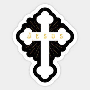 Jesus - Christian Cross Sticker